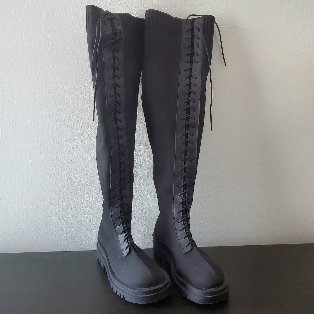 Black Thigh High Combat Books